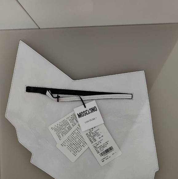 SS20 Moschino Couture Jeremy Scott Leather Musical Notes Score Clutch Picasso - Picture 4 of 4